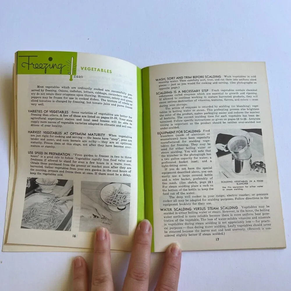Vintage 1963 Cookbook Freezing Foods at Home Paperback